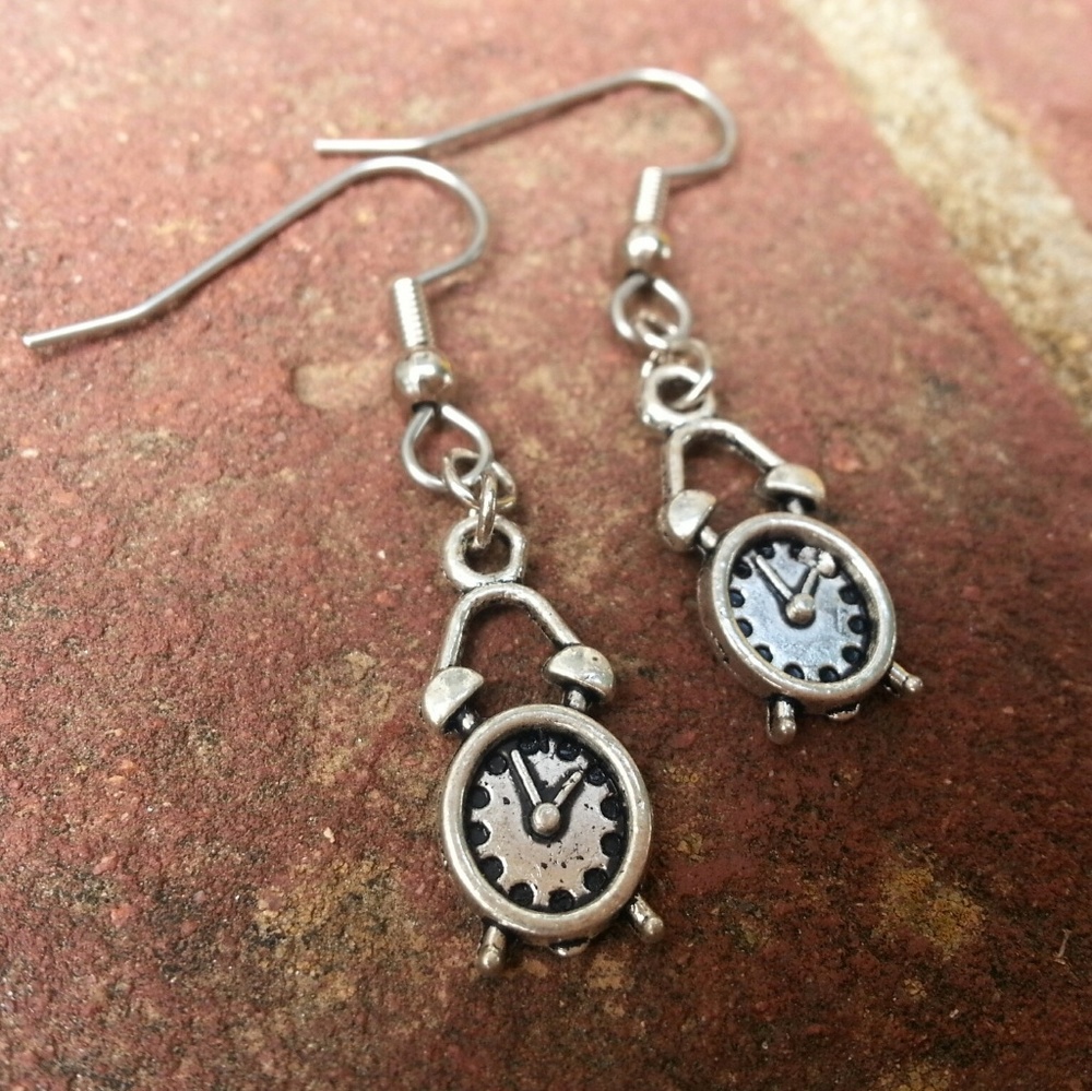 Wake up Alarm Clock Earrings Alarm CLOCK Earrings